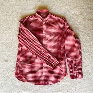 J.Crew Red Gingham Button Up Long Sleeve Shirt